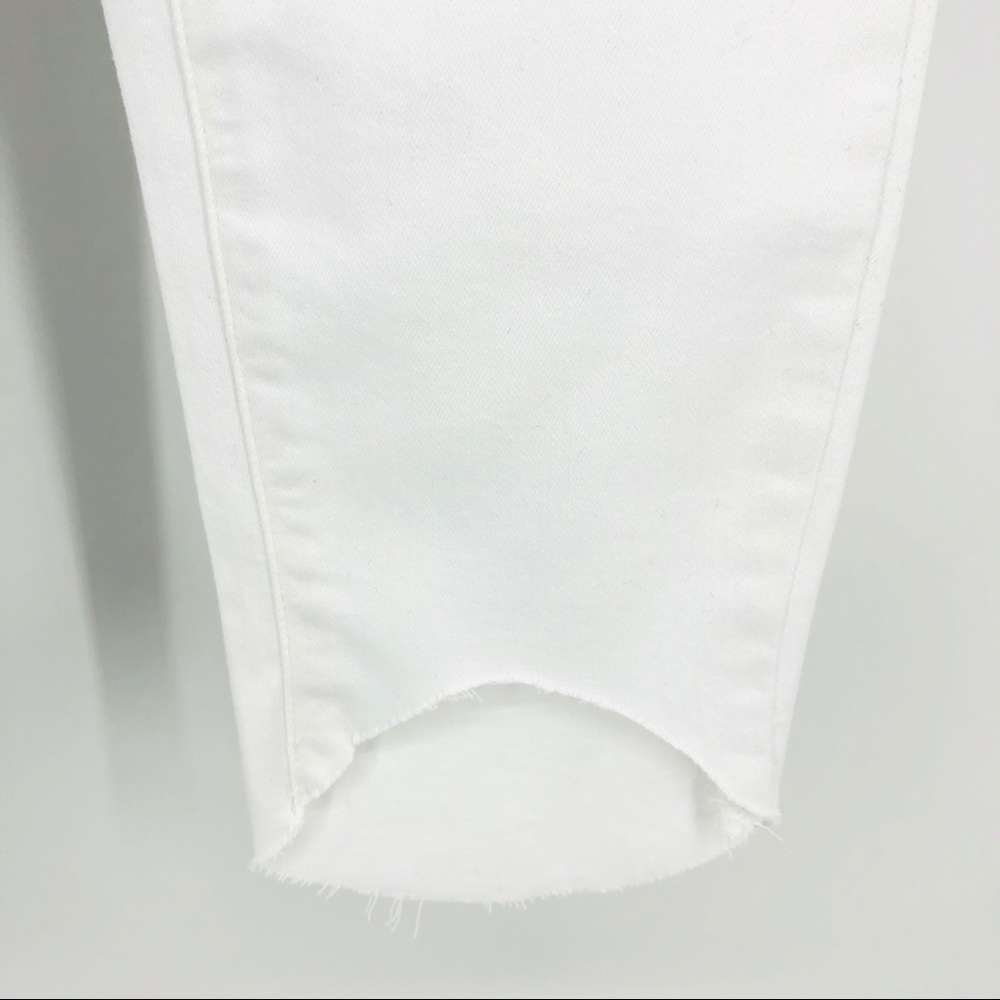 NWT Paige Curved Hem Mid Rise White Jeans Size 29 - Picture 5 of 8
